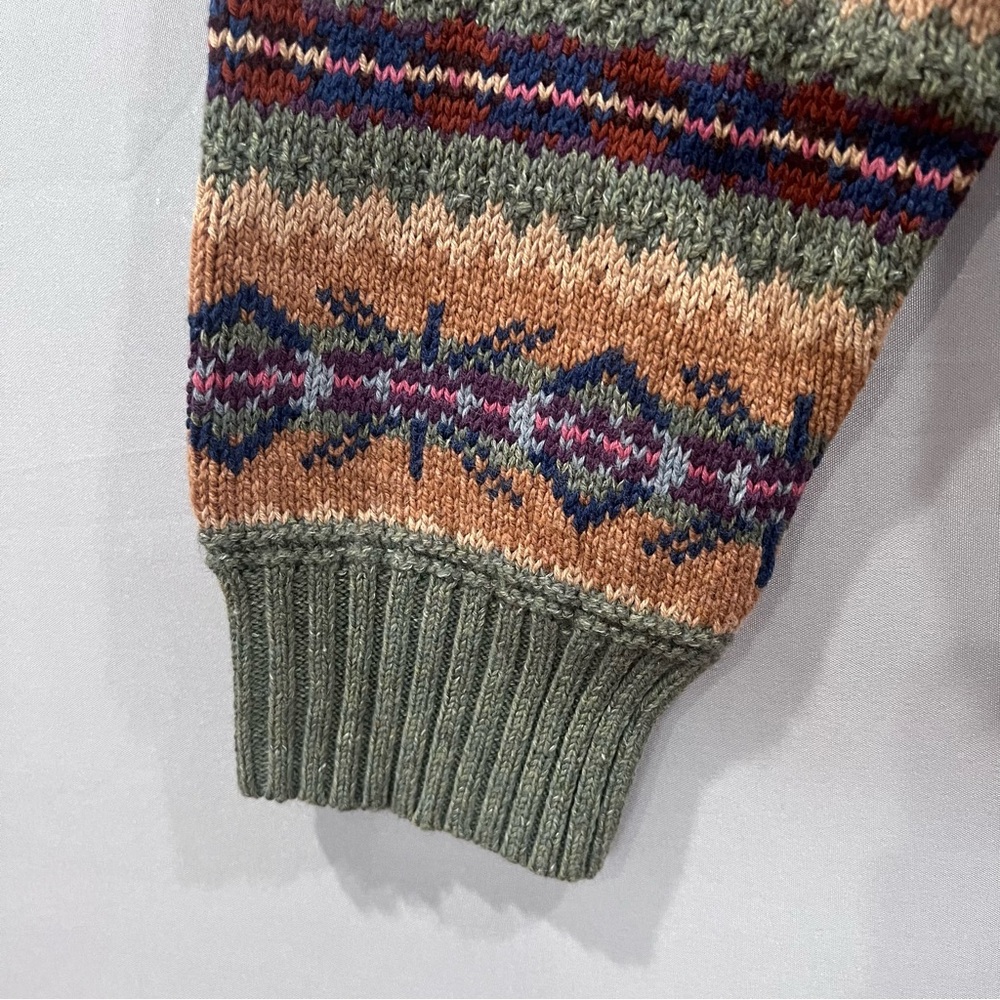 Fair Isle Cotton Blend Cardigan, Men, Size L - Picture 6 of 13